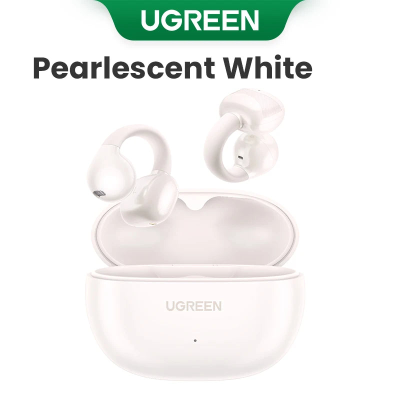UGREEN Open Ear Clip Wireless Earbuds Bluetooth Sports Earphones Headphones in Mic with Earhooks & Ear Hook