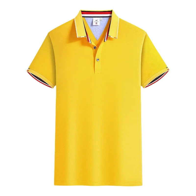 Summer Casual Loose Fit  Short Sleeve Polo Shirts  Customizable Corporate  Logo Printed Work Uniforms for Men And Women