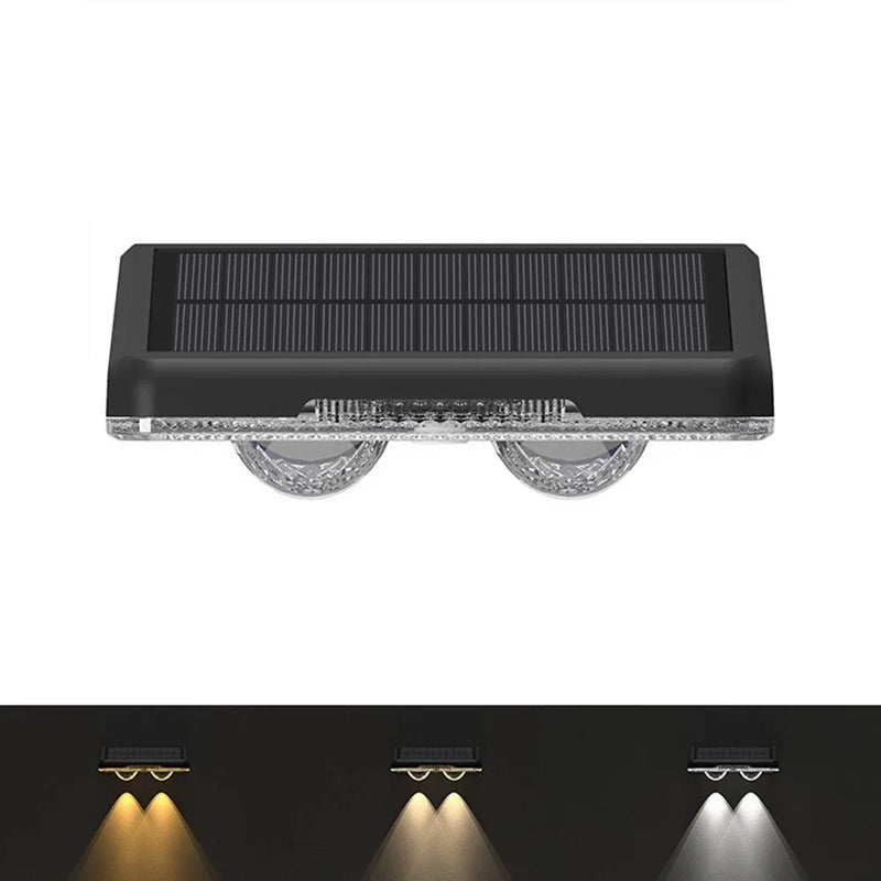 Solar LED Light Solar Wall Lamp Outdoor IP65 Waterproof High Brightness Luminous Lighting for Outdoor Garden Balcony Decoration