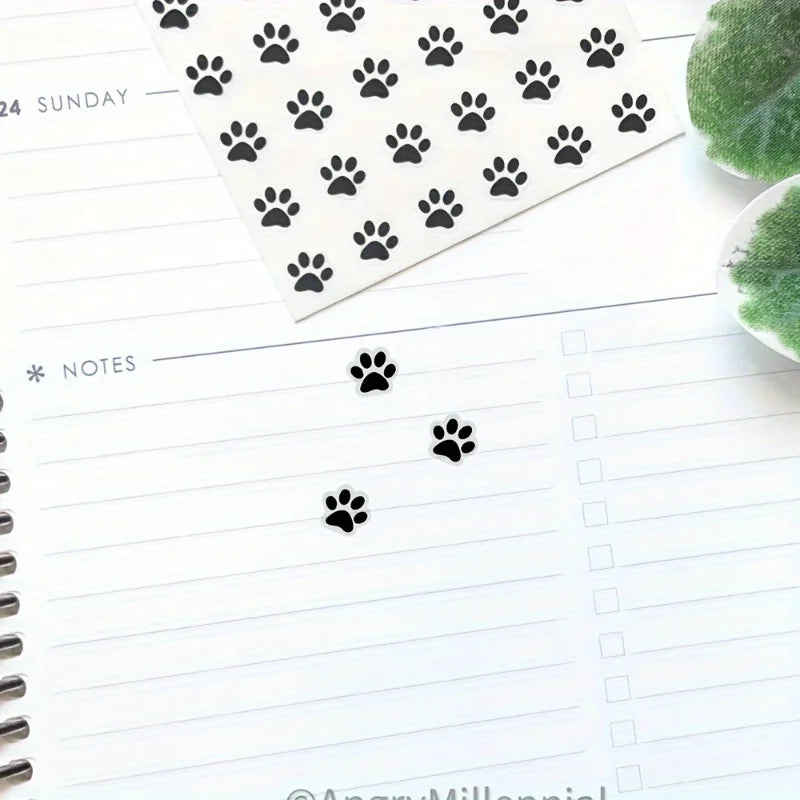 1/2Pcs Small Paw Print Stickers, Suitable for Laptops,Phones, Water Bottles, Phone Cases Decorations.