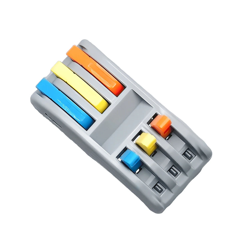 TOMZN 16PCS Lever Wire Connectors 3 In 3 Out Quick Splicing Terminal Blocks 32A 250V for 28-12AWG Solid Stranded Flexible Wires