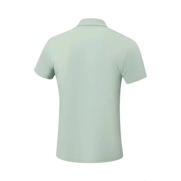 អាវយឺតប៉ូឡូហ្វឹកហាត់បុរស Li-Ning LN ស្ងួតលឿន 100% ប៉ូលីអេស្ទ័រ ការពារកាំរស្មីយូវី អាវយឺតដៃខ្លី LiNing Fitness APLW163