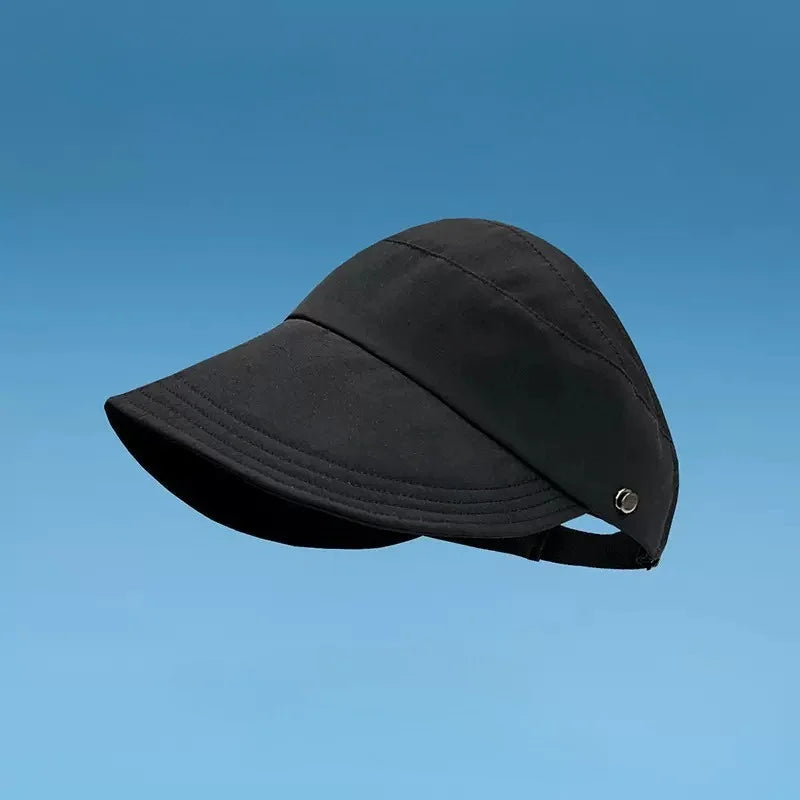 Women's Sun Hats Wide Brim UV Protection Foldable Fisherman Hat with Mask Holder & Ponytail Hole, Sunscreen hat.