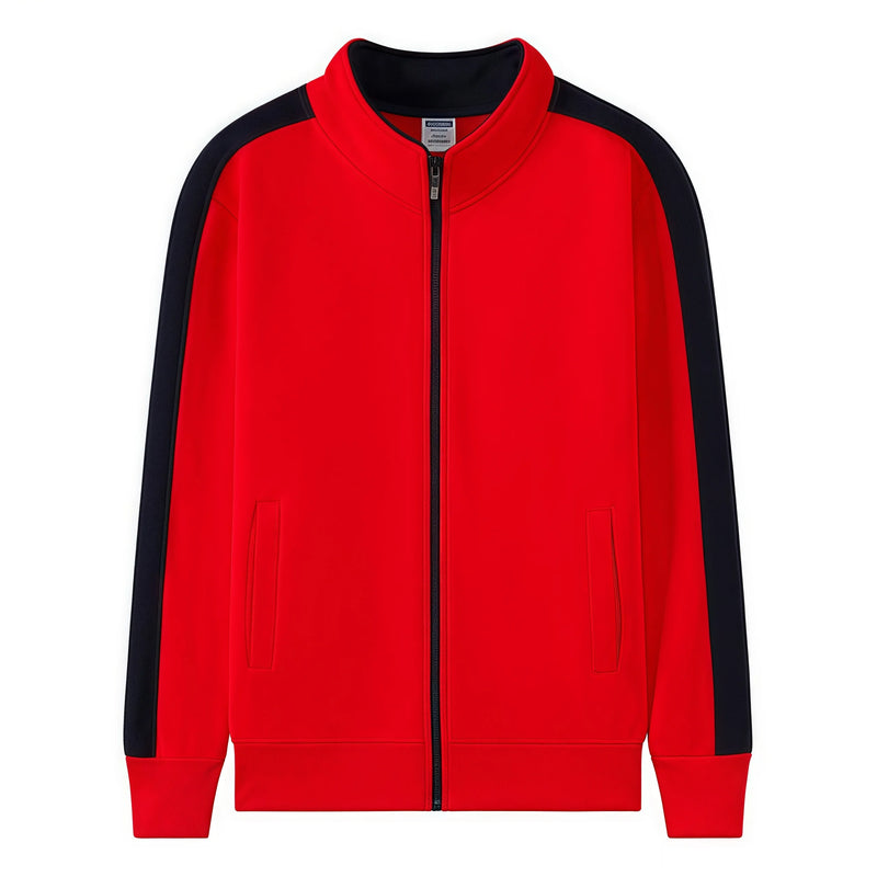 Autumn and Winter Casual Fleece Zipper Cardigan Stand-Up Collar Sweatshirt Custom-Made Work Clothes with Printed Logo