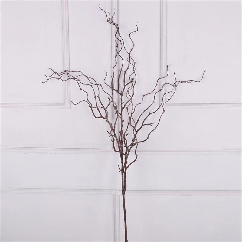 ការក្លែងធ្វើនៃផ្កា Willow និង Rattan ដែលមានសម ៤ សម្រាប់រៀបចំផ្កា គ្រឿងបន្ថែមក្នុងផ្ទះ ផ្កាក្លែងធ្វើសិប្បនិម្មិត ផ្កាទន់ដែលមានមែកឈើងាប់