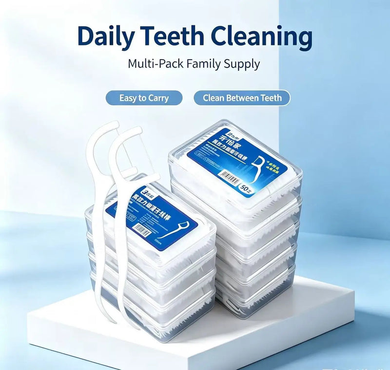 Ultra Fine Polymer Smooth Dental Floss Picks Disposable Toothpicks Portable High Tensile Dental Floss Box for Oral Hygiene