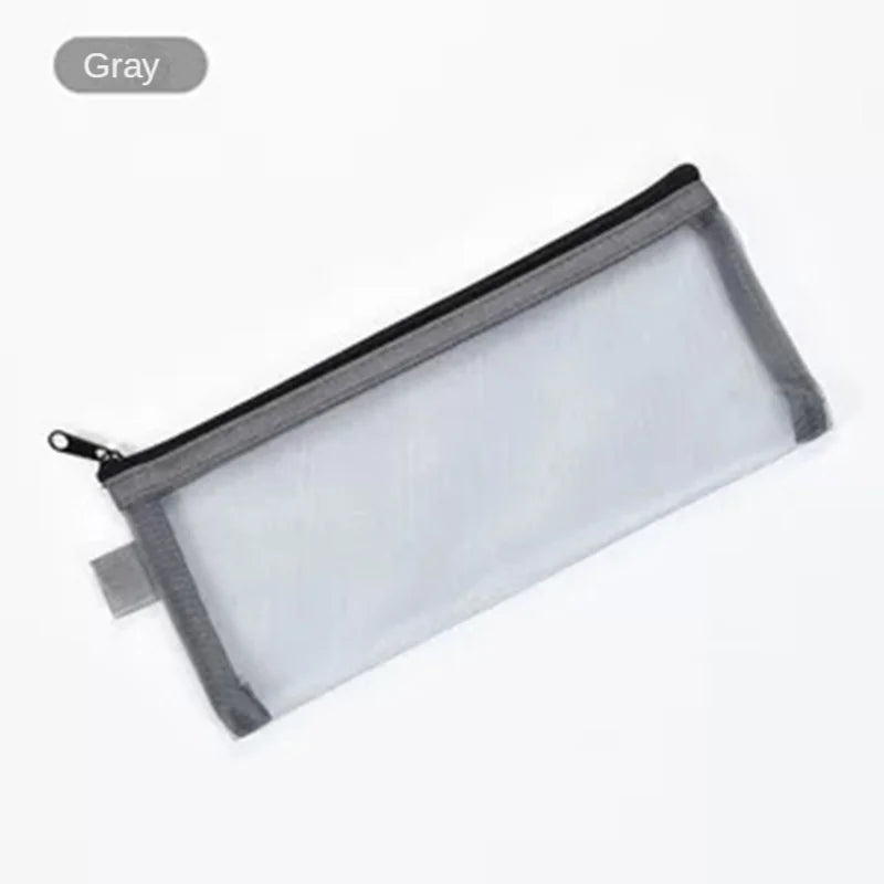 1pc Transparent Mesh Cosmetic bag with Zipper Closure, Lightweight Installation Portable Organizer Travel, Cosmetic bag.