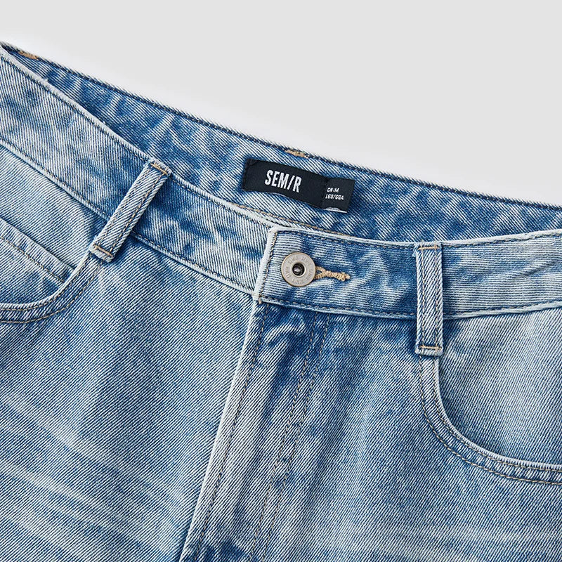 Semir Womens Denim Pants 2026 Loose Straight Knee Length Casual Style Fashion Soft Daily Wear