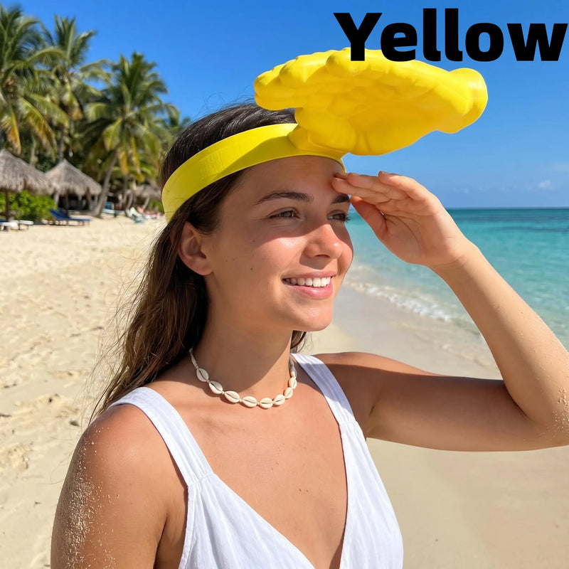 1pc Abstract Palm Print Sun Hat,Summer Outdoor Sunshade Headband Hat,Fashion Fun Design.for outdoor activities and beach.