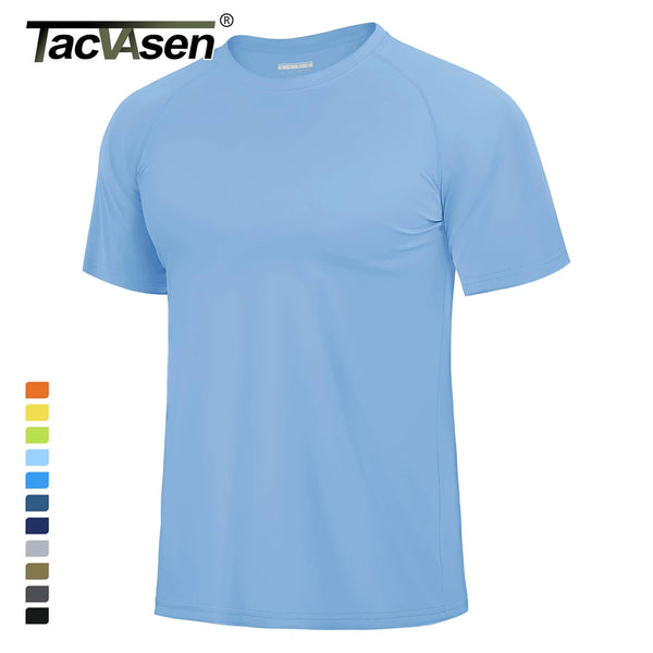 TACVASEN UPF 80+ Sun Protection T-shirts Men's Quick Dry Short Sleeve Athlectic T Shirts Hiking Running Swim T-shirts Tee Tops