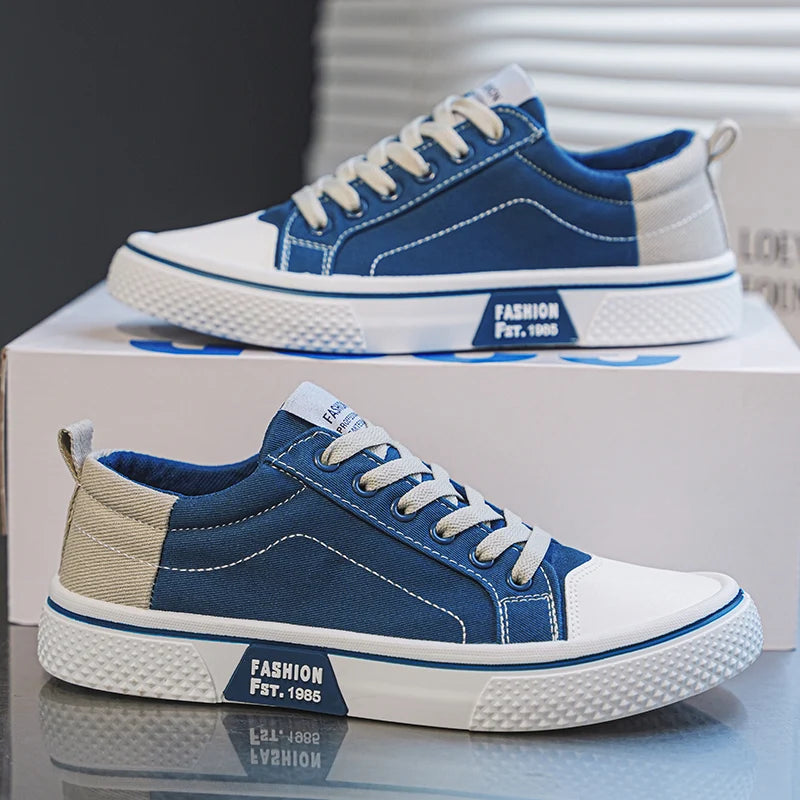 Men's plus-size canvas shoes summer breathable soft-sole non-slip comfort outdoor walking shoes Fashion youth sports board shoes