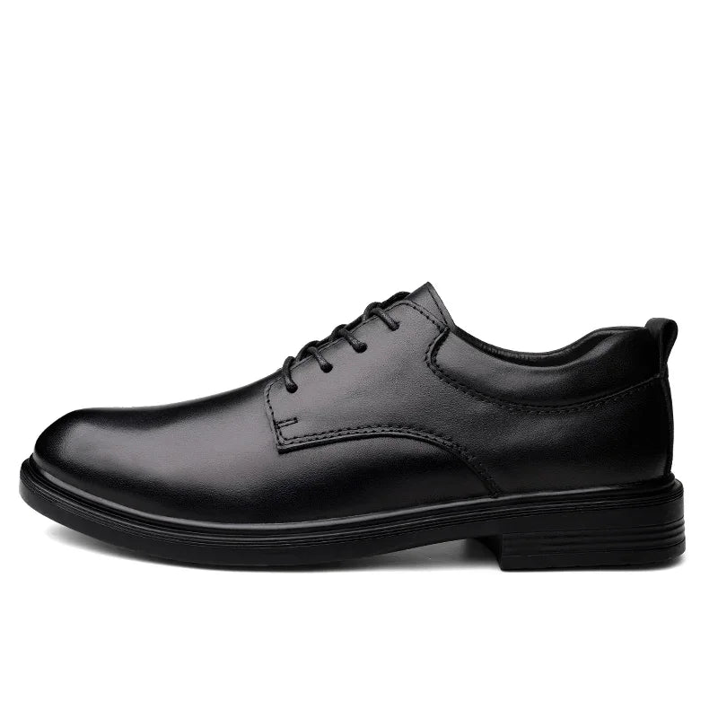 Men's Genuine Leather Oxford Dress Shoes Business Formal Office Wedding Lace-Up Black For Gentleman Plus Big Size 49 50 51 52 53