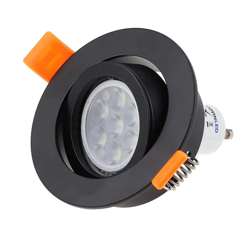 JOYINLED 1/10Pcs Round Recessed Downlight LED Ceiling Light Frame MR16 GU10 Bulb Fixture Downlight Holder GU10 Spot Light