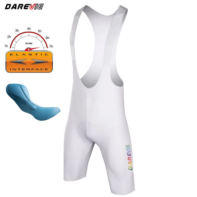 ខោជិះកង់បុរស DAREVIE អ៊ីតាលី Elastic Interface® Sponge Pad Bretelelle ខោជិះកង់បុរស Diamond Leg Gripper