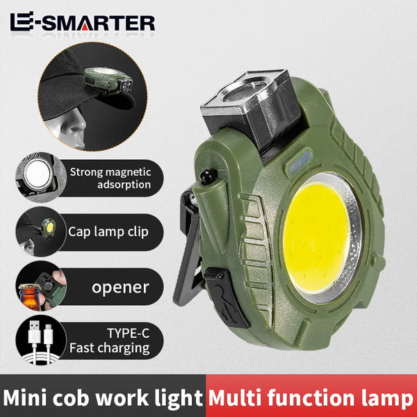 ភ្លើង LED ខ្នាតតូចសម្រាប់ការងារ ពិលចល័ត ហោប៉ៅ សោរ ដែលអាចសាកបានតាម USB សម្រាប់ការបោះតង់ក្រៅផ្ទះ ដោយប្រើ Corkscrew តូច