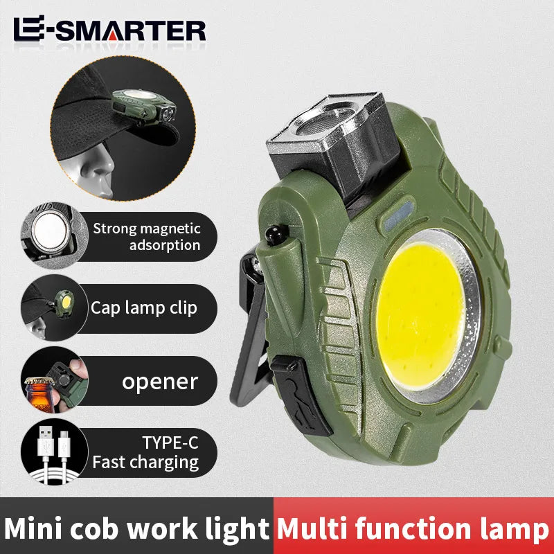 ភ្លើង LED ខ្នាតតូចសម្រាប់ការងារ ពិលចល័ត ហោប៉ៅ សោរ ដែលអាចសាកបានតាម USB សម្រាប់ការបោះតង់ក្រៅផ្ទះ ដោយប្រើ Corkscrew តូច