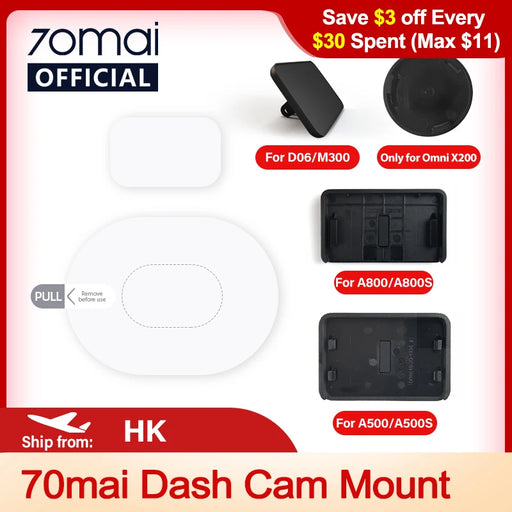 70mai Dash Cam Mount For 70mai Dash Cam A810/X200/ A800S/ A500S/ 1S/M300 Car DVR Mount 70mai Dash Cam 4K A810 Omni X200