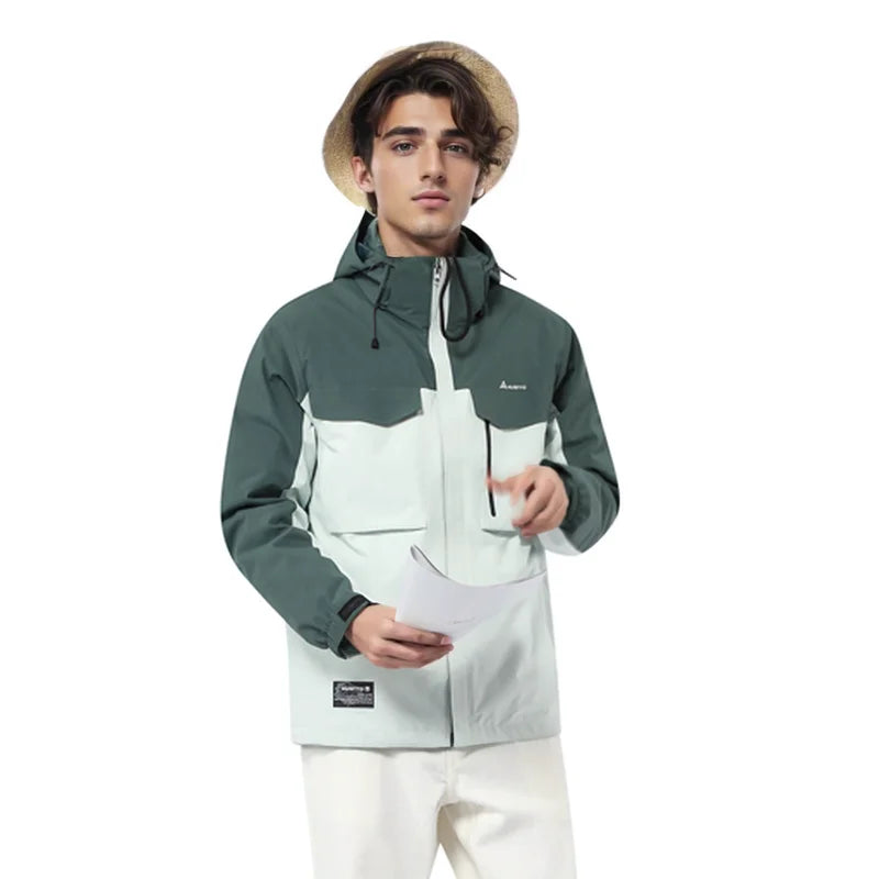 HUMTTO Outdoor Down Windbreaker Coats Warm Camping Hiking Jackets Autumn Winter Men's Jacket Waterproof Sports Hunting Jacket