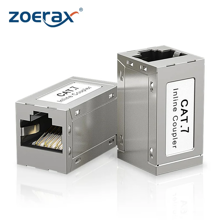 ZOERAX RJ45 Coupler Ethernet Extender 10Gbps, Ethernet Coupler Female to Female Connector for Cat7/ Cat6/ Cat5e Cable
