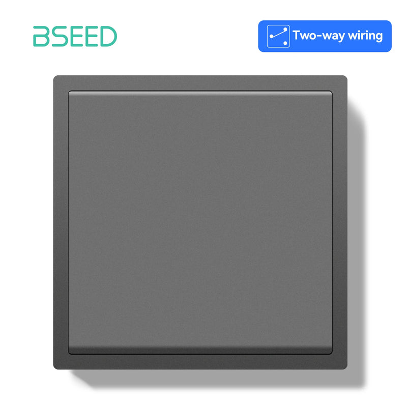 BSEED E Series 1/2/4/8 Packs 1Gang 2Way Button Light Switch Bulk Set Plastic Frame Wall Light Switch On Off For Stairs