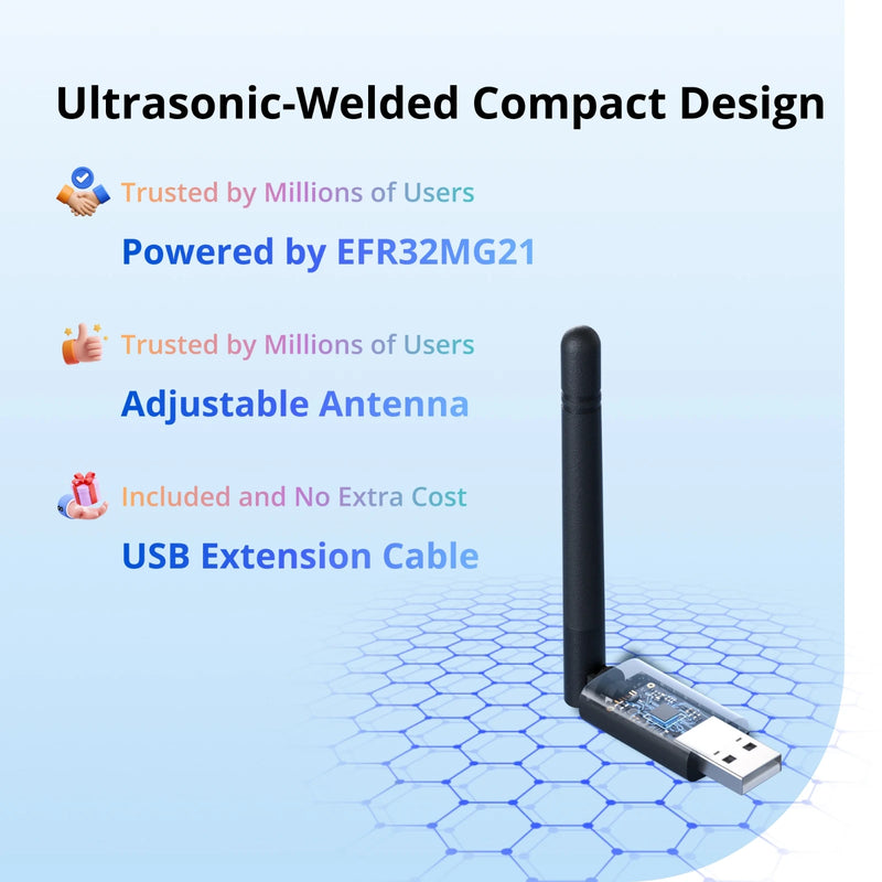 SONOFF Dongle Lite MG21 Zigbee/Thread USB Dongle Dongle-LMG21 EFR32MG21 Compact Size 65% Smaller than ZBDongle-E Cost-Effective
