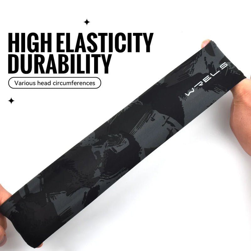 WRELS Sports Headband Sweatband Elastic Absorbent Sweat Moisture Wicking Hairband Athletic Hairband Non Slip Elastic Sweat Band