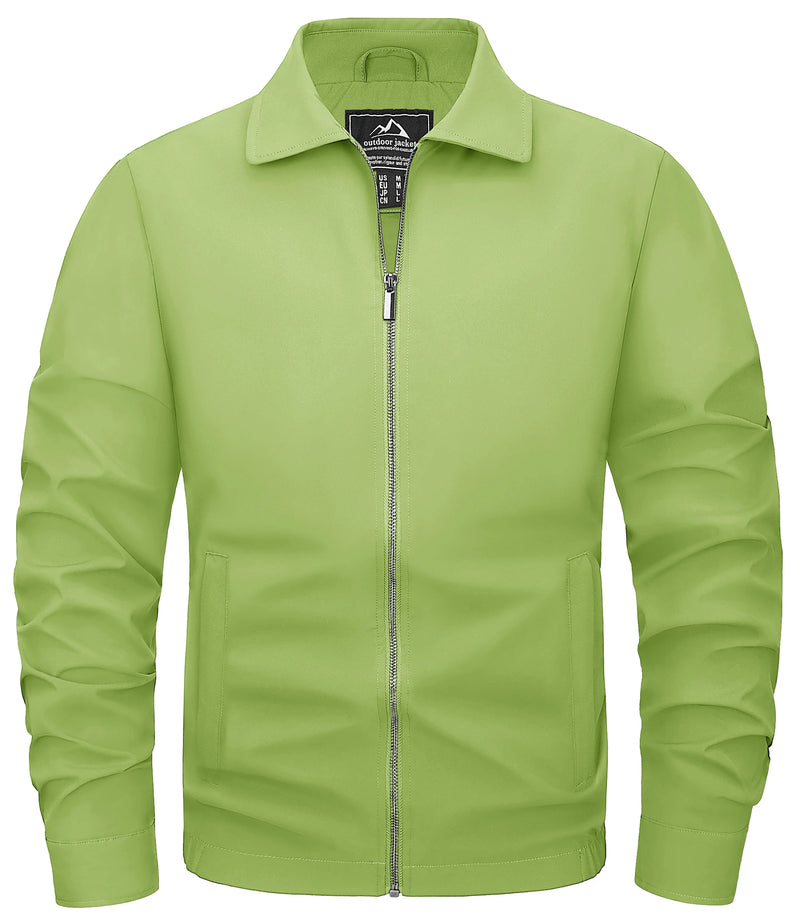 TACVASEN Mens Lightweight Work Jackets Fashion Tunic Style Zipper Pockets Bike Jackets Full Zip Spring Fall Jacket Outwear