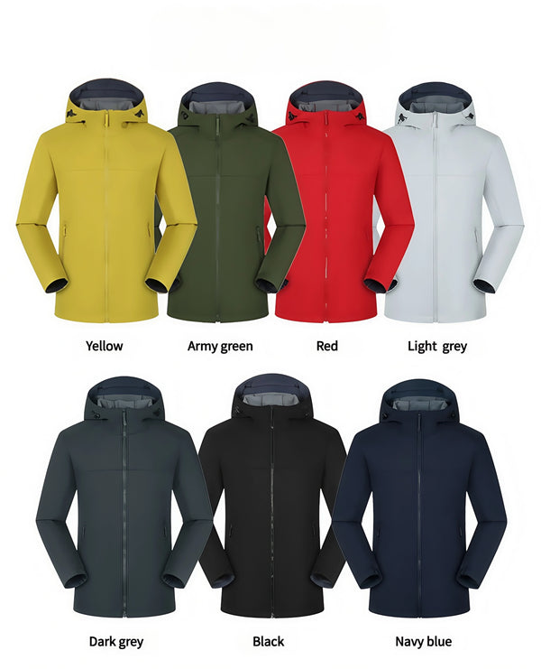 Outdoor stand-up collar hooded down jackets windproof and waterproof work clothes printed with the company logo and embroidered