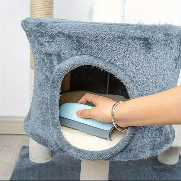 1pc Pet Hair Removal Brush with Scratch-Resistant Rubber Bristles - Suitable for Cats and Dogs, Powerful Pet Hair Brush.