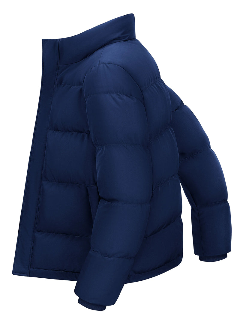 TACVASEN Winter Duck Down Jackets Mens Stand Collar Quilted Jackets Water Resistant Lightweight Puffer Jacket Windbreaker Coats