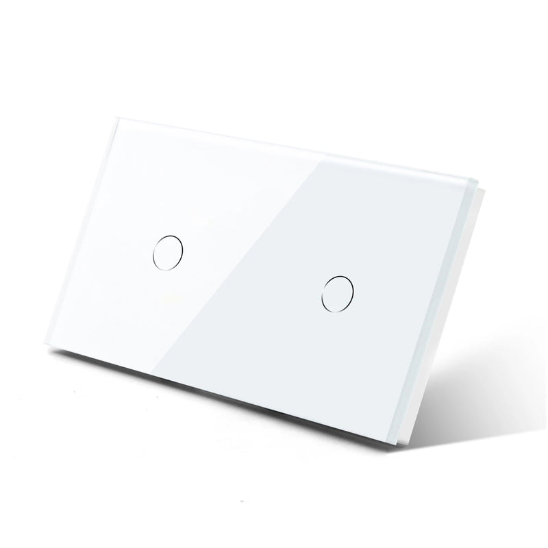 BSEED Touch Light Switches LED Backlight EU Wall Sockets Switches Glass Panel Max.Load 300W 1/2/3Gang 1Way LED Light Switches