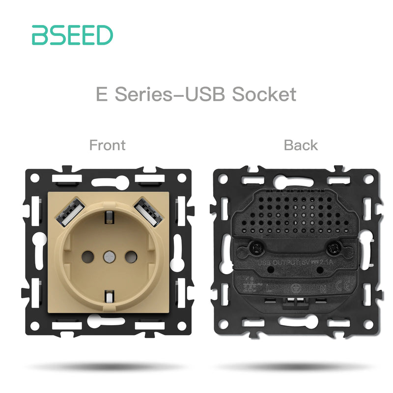 BSEED 1/2/3/4Gang WIFI Button Switch Part Smart Curtain Switch DIY Part Smart Wifi Socket Parts Glass Frame Free Combination