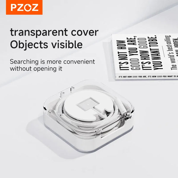 PZOZ For Apple MacBook Pro Air USB C Charging Cable Storage Box Desktop cable organizer MAC charging cable cable organizers
