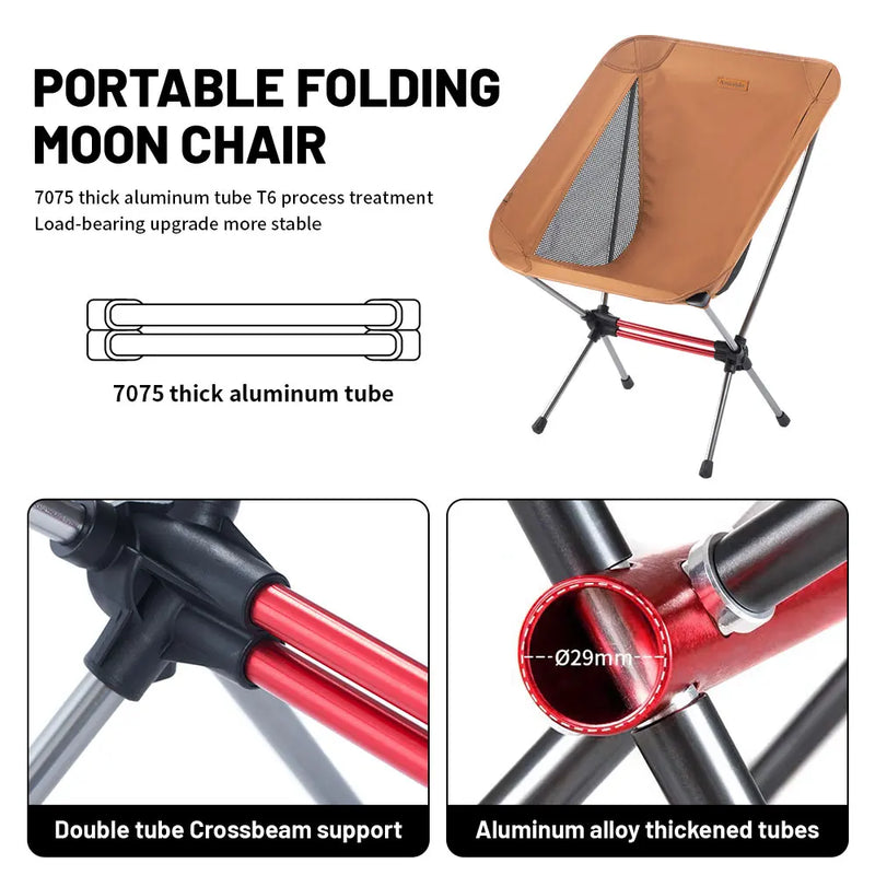 Naturehike Foldable Camping Chair Set Lightweight Folding Ultralight Backpacking Recliner Moon Specialist Fishing Outdoor Chairs