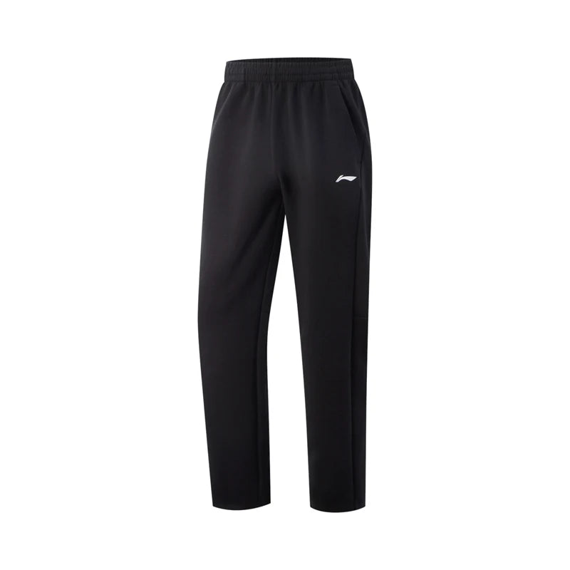 ខោហាត់ប្រាណបុរស Li-Ning ប៉ាក់ទន់ស្រួលចង្កេះអាចលៃតម្រូវបានពណ៌ខ្មៅ ខោកីឡាហាត់ប្រាណ LiNing AKLVA39