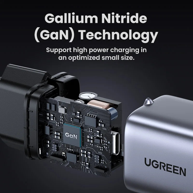 UGREEN GaN 30W Fast Charger for iPhone 16 15 14 Pro  PD3.0 Charger for iPad Pro Tablet Samsung Xiaomi Type C USB Phone Charger