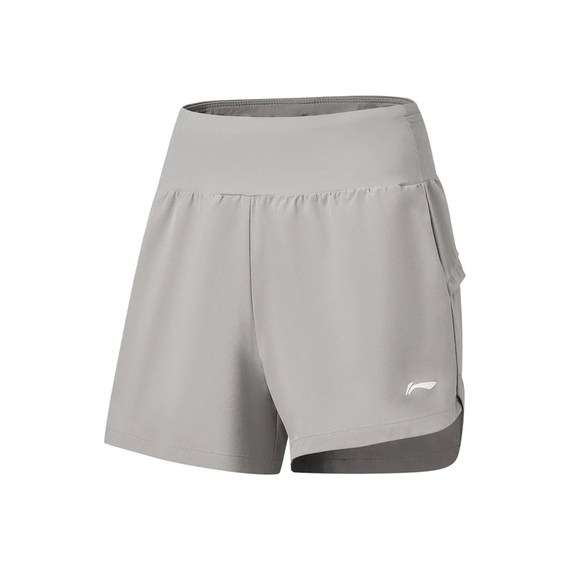ខោរត់អាជីព Li-Ning សម្រាប់នារី LN DRY ការពារកម្តៅថ្ងៃ 88% Polyester 12% Elastane ខោ Lining ឆ្លុះបញ្ចាំង AKSW120