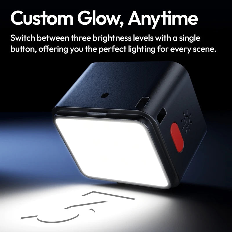 ភ្លើងវីដេអូ Ulanzi DG01 Mini Cube Light 5600K សម្រាប់កាមេរ៉ា Canon Sony Nikon DSLR Tripod ជាមួយ Cold Shoe Magnet Mount សម្រាប់ Vlog Live