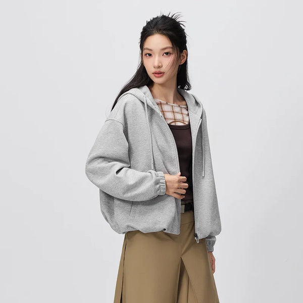 អាវក្រៅ Semir សម្រាប់នារី មានមួក រលុង រាងដូចពពុះ រដូវស្លឹកឈើជ្រុះ ឆ្នាំ២០២៦ អាវក្រៅស្ព័រ ដៃវែង ម៉ូដទាន់សម័យ