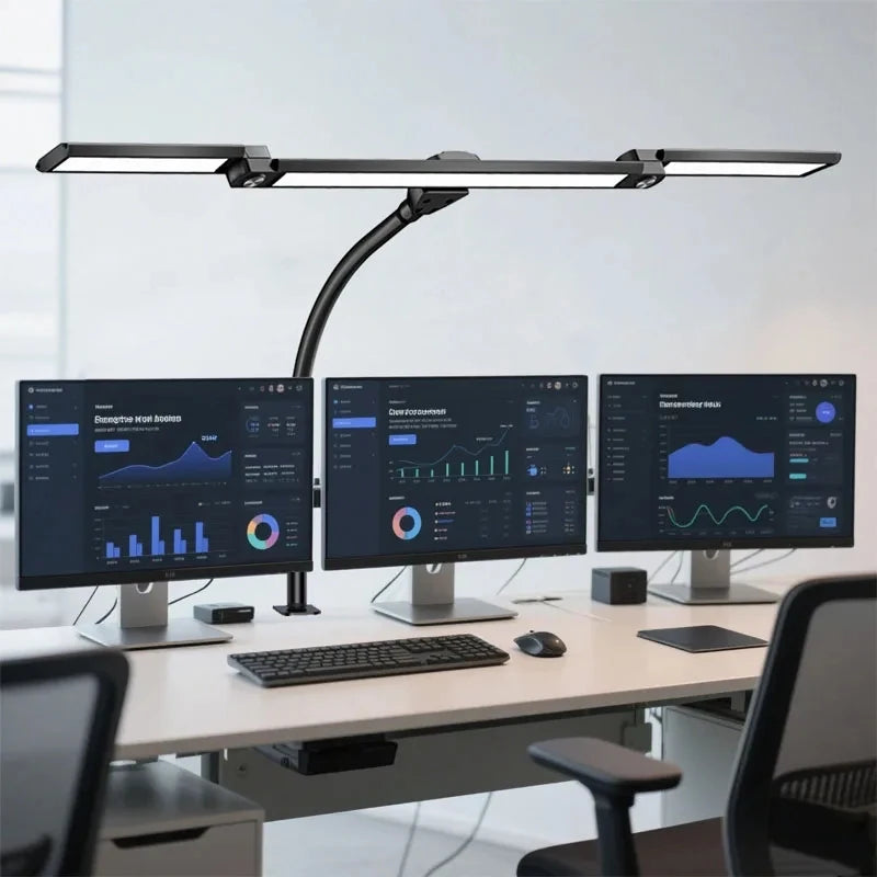 ចង្កៀងតុ LED ការពារភ្នែក ៥ ពណ៌ របៀបបន្ថយពន្លឺ Gooseneck Clamp ពន្លឺទន់សម្រាប់ការិយាល័យនៅផ្ទះ ការអាន ការសិក្សា តុធ្វើការ ប្រើប្រាស់បានយូរ