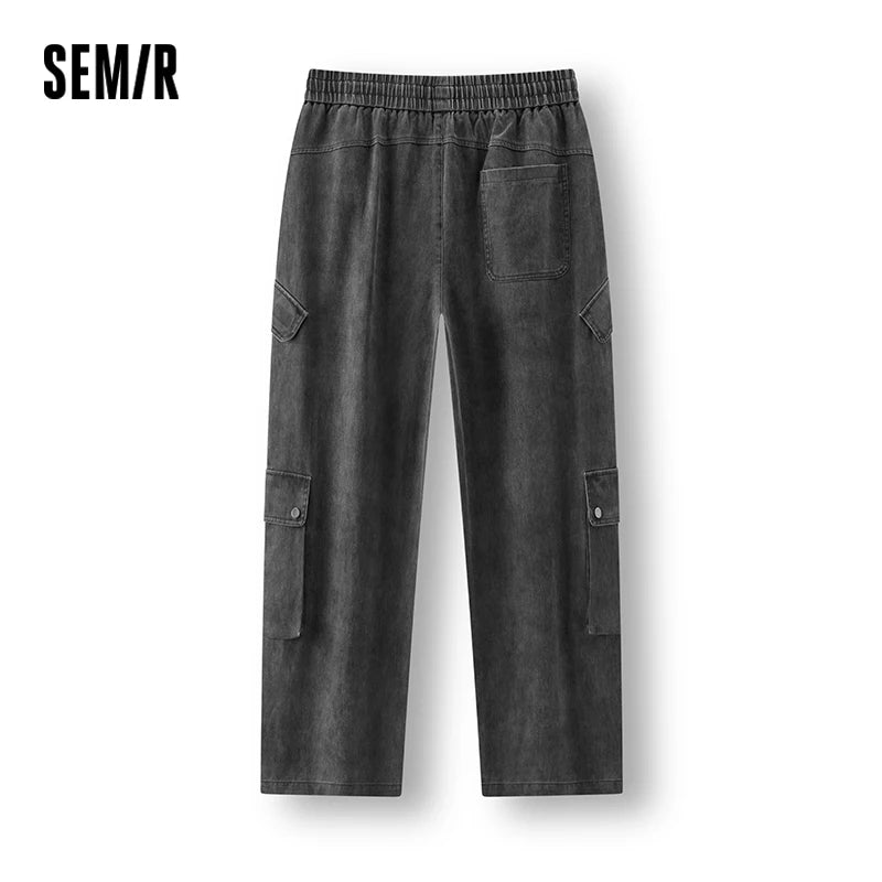 ខោបុរស Semir ខោរលុងជើងកោង សម្លៀកបំពាក់ធ្វើការ កប្បាស វីនថេច ស្ទីលវីនថេច ឆ្នាំ២០២៦ សម្លៀកបំពាក់ប្រចាំថ្ងៃរដូវរងាថ្មី