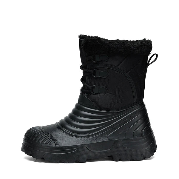 Plus Big Size 49 50 51 Waterproof Snow Boots for Men Rainforest Boots Jungle Wide Toe Box High Top Shoes Plush Super Warm Winter