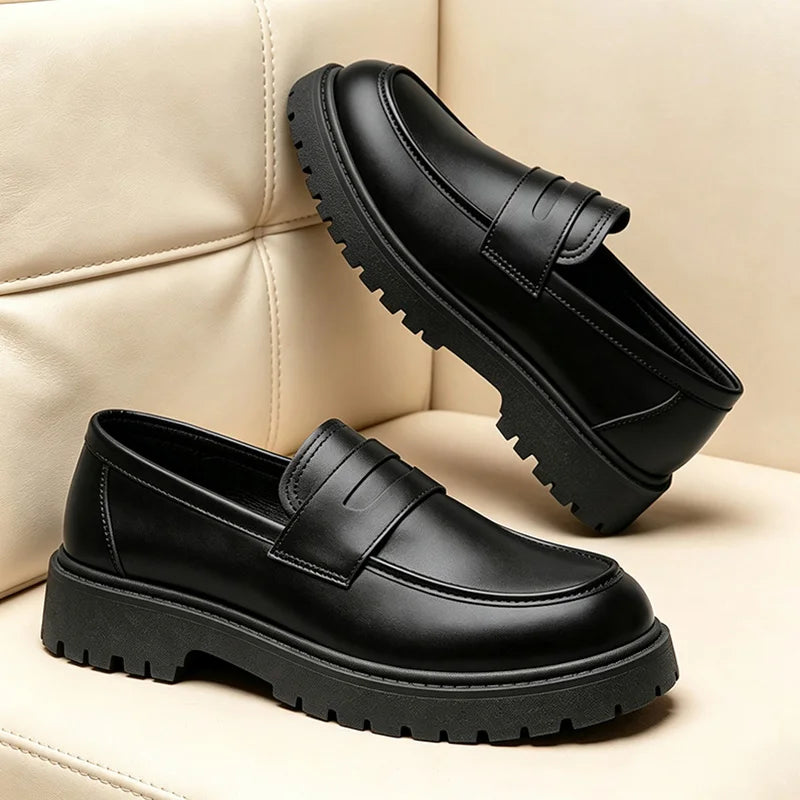 Men's slip on Lazy casual shoes four seasons breathable light soft-sole non-slip comfort fashion Thick sole outdoor walking shoe