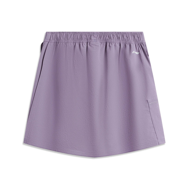 ខោកីឡាក្រៅផ្ទះ Li-Ning សម្រាប់នារី កាត់រាងអក្សរ A ស្ងួតរហ័ស ការពារកាំរស្មីយូវី 88% ប៉ូលីអាមីត 12% អេឡាស្តង់ ខោទ្រនាប់ LiNing Leisure ASKW042