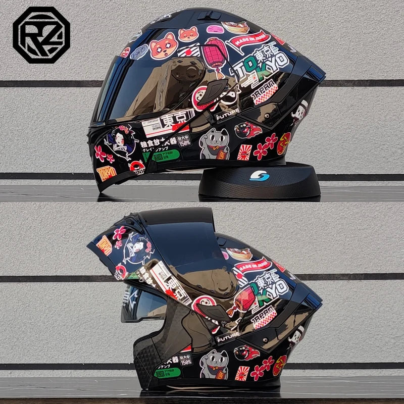 2025 Latest Motorcycle Helmet Dual Lens Modular Flip Helmet Casco Para Motos Motorcycle Travel Half Full Helmet capacete