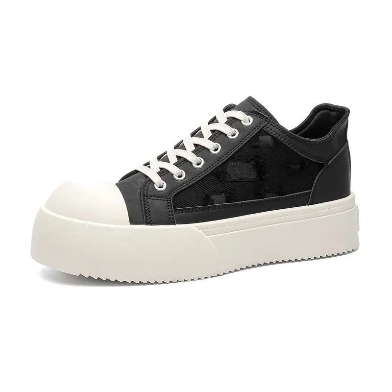 Men's thick-sole canvas Casual board Shoes Four Season Soft-sole Anti-slip Comfort Outdoor Walking Shoes Fashion Youth Tide Shoe