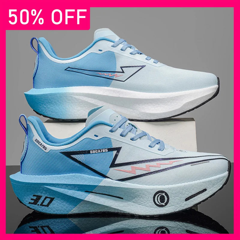 Unisex Sports Shoes Marathon Running Breathable Fashion Comfort Fitness Shoes Thick Soled Anti Slip Professional Training Shoes