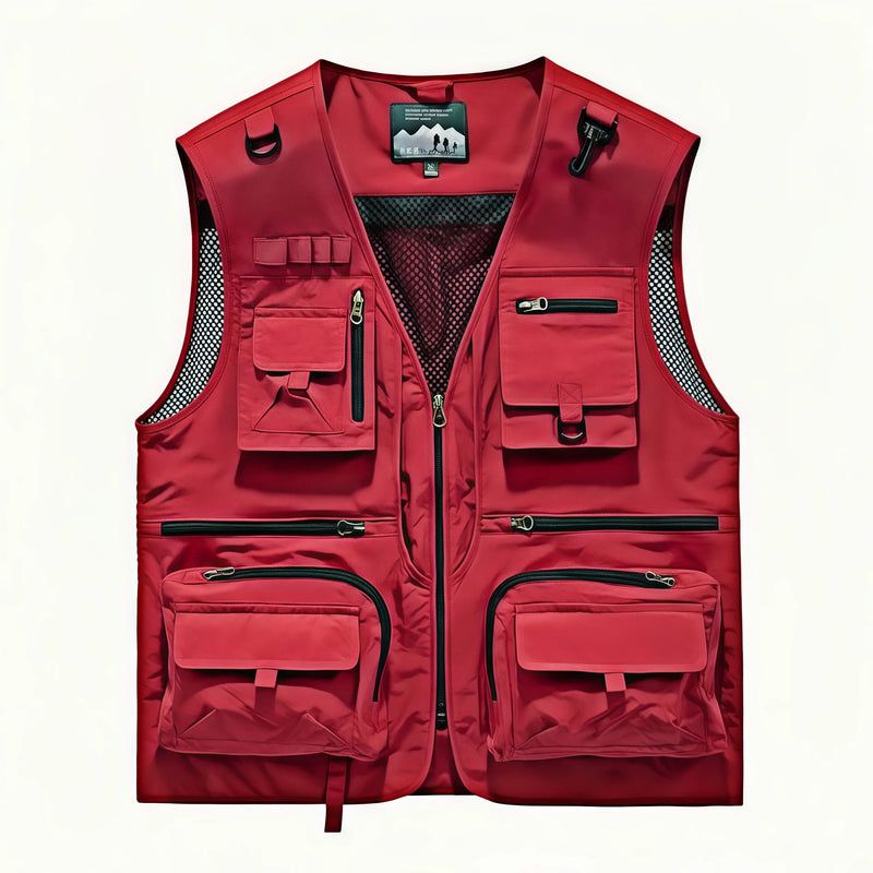 2026 Spring and Autumn's New mesh quick-drying vest for men's casual outdoor multi-bag fishing and photography workwear