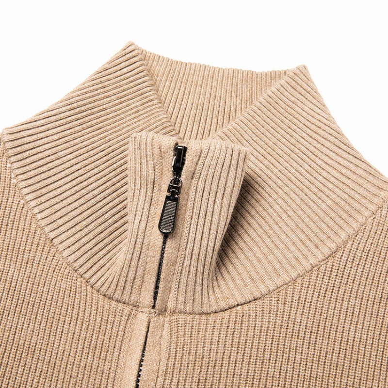Solid Color Long-sleeved Stretch Cardigan for Men, Daily Casual Warm Sweater.Fall Jacket M-4XL