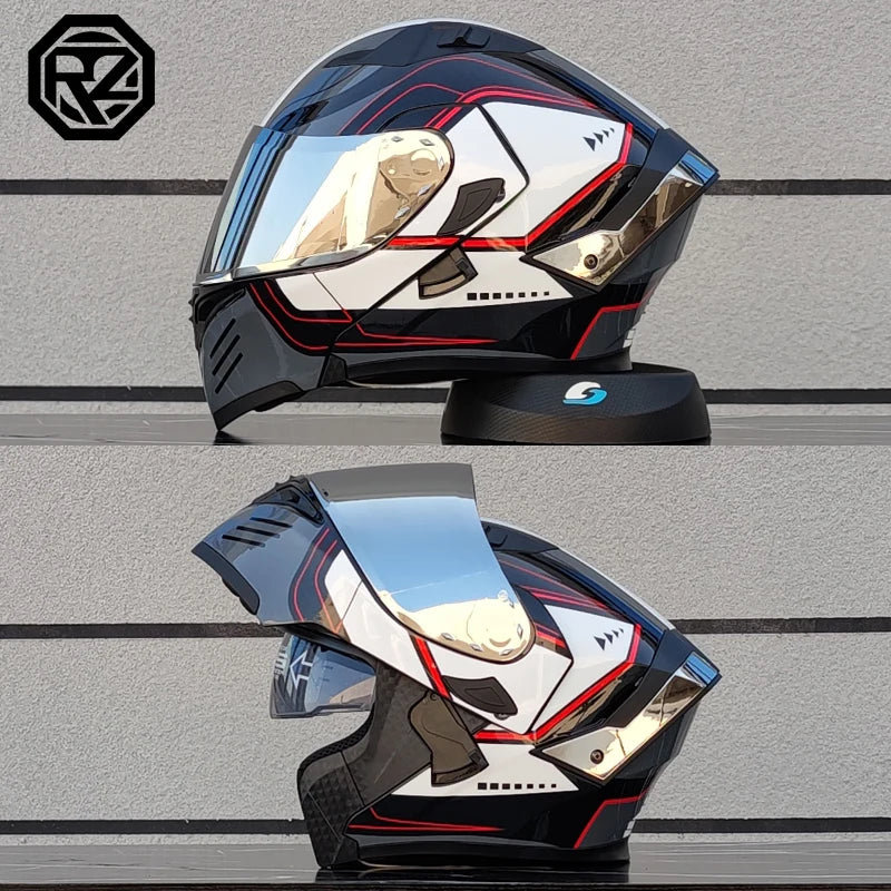 ORZ's latest modular flip helmet dual lens motorcycle helmet casco para moto motorcycle travel semi full helmet casque moto